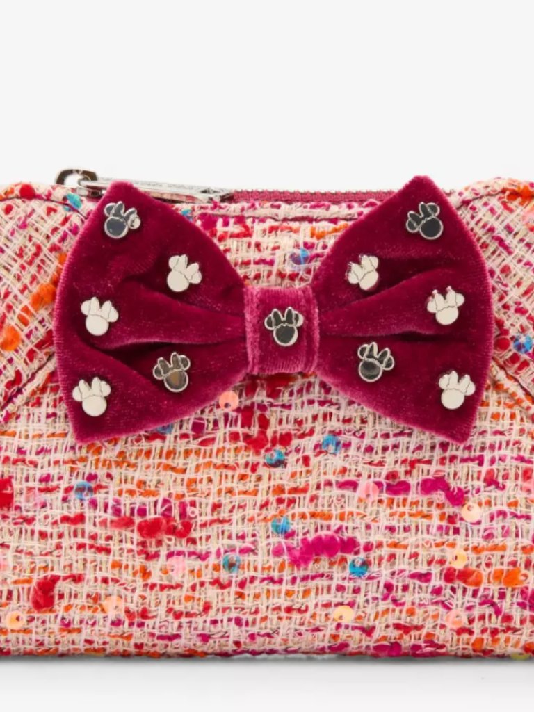 Loungefly Pink Boucl Fabric Minnie Mouse Ears Wallet - Exclusive